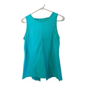 Athleta Teal Eyelet Detail Tank Top